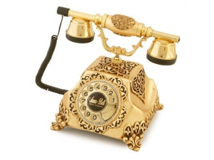 Şehrazat Antik Altın Varaklı Telefon Anna Bell